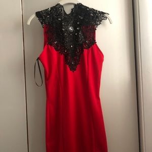 Arden B Red Lace Dress